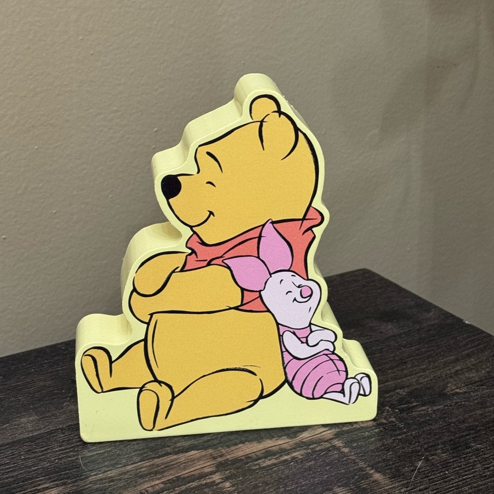 Winnie the Pooh & Piglet Decorative Figure - Yellow & Pink